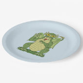 Cute Green Dragon Papieren Bordje (Gekanteld)