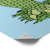 Cute Green Dragon Poster (Hoek)