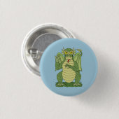 Cute Green Dragon Ronde Button 3,2 Cm (Voorkant /achterkant)