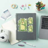 Cute Green Dragon Sticker (iPad Cover)