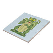 Cute Green Dragon Tegeltje (Zijkant)