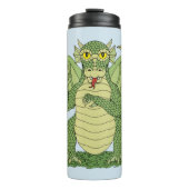 Cute Green Dragon Thermosbeker (Voorkant)