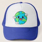 Cute Green Earth Day Trucker Pet (Voorkant)