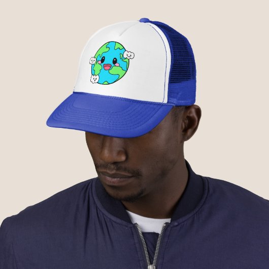 Cute Green Earth Day Trucker Pet (In situ)