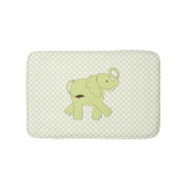 Cute Green Elephant Bath Mat (Voorkant)