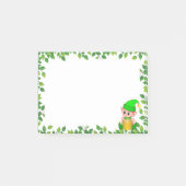 Cute Green Elf en Green Leaf Lijst Post-it® Notes (Voorkant)