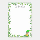 Cute Green Elf en Green Leaf Lijst Post-it® Notes (Voorkant)