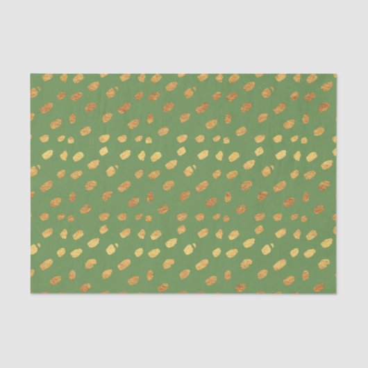 Cute Green en Gold Tissuepapier (Voorkant)