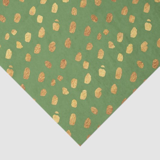 Cute Green en Gold Tissuepapier (Detail)