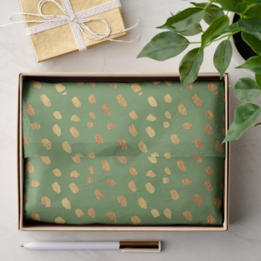 Cute Green en Gold Tissuepapier (Geschenk)