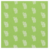 Cute Green en White Ferns Pattern Stof (Close Up)
