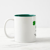 Cute Green en White Irish Coffee Mok (Links)