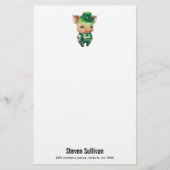 Cute Green Fairytale Pig in Fancy Attire Briefpapier (Voorkant)