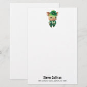 Cute Green Fairytale Pig in Fancy Attire Briefpapier (Voorkant / Achterkant)