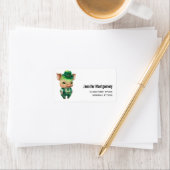 Cute Green Fairytale Pig in Fancy Attire Etiket (Insitu)