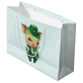 Cute Green Fairytale Pig in Fancy Attire Groot Cadeauzakje