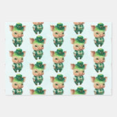 Cute Green Fairytale Pig in Fancy Attire Inpakpapier Vel (Voorkant 2)