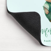 Cute Green Fairytale Pig in Fancy Attire Muismat (Hoek)