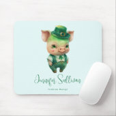 Cute Green Fairytale Pig in Fancy Attire Muismat (Met muis)
