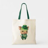 Cute Green Fairytale Pig in Fancy Attire Tote Bag (Achterkant)