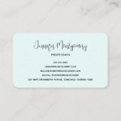 Cute Green Fairytale Pig in Fancy Attire Visitekaartje (Achterkant)