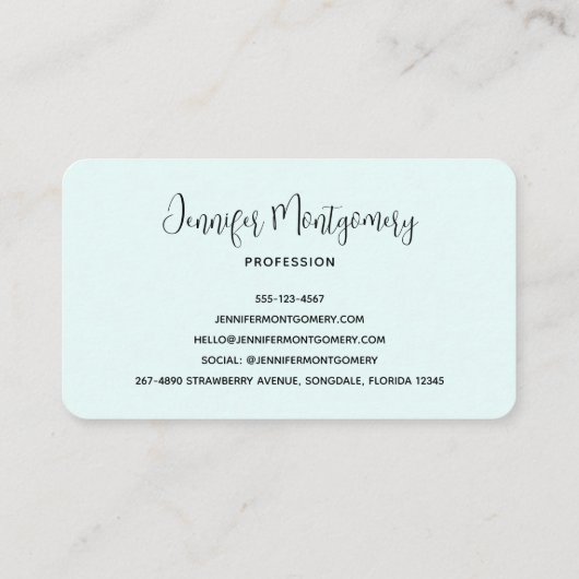 Cute Green Fairytale Pig in Fancy Attire Visitekaartje (Achterkant)