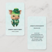 Cute Green Fairytale Pig in Fancy Attire Visitekaartje (Voorkant / Achterkant)