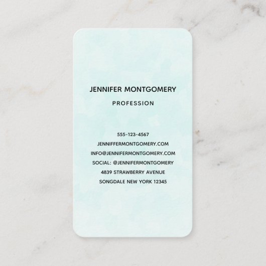 Cute Green Fairytale Pig in Fancy Attire Visitekaartje (Achterkant)