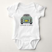 Cute Green Figaro Car Driver Name Romper (Voorkant)