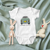 Cute Green Figaro Car Driver Name Romper