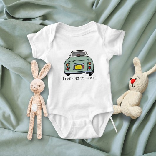 Cute Green Figaro Car Driver Name Romper