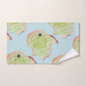 Cute Green Fish Blue Towel Bad Handdoek (Handdoek)