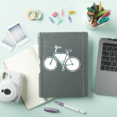 Cute Green Fixie Bicycle Drake Tekening Art Sticker (iPad Cover)