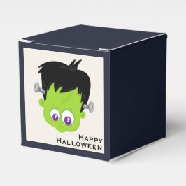 Cute Green Frankenstein Monster face Halloween Bedankdoosjes