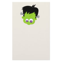 Cute Green Frankenstein Monster face Halloween