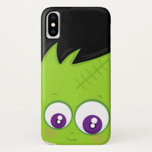 Cute Green Frankenstein Monster face Halloween Case-Mate iPhone Case