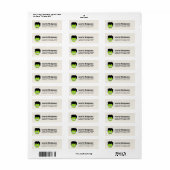 Cute Green Frankenstein Monster face Halloween Etiket (Full Sheet)