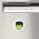 Cute Green Frankenstein Monster face Halloween Magneet (Insitu (Vaatwasser))