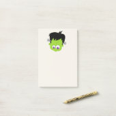 Cute Green Frankenstein Monster face Halloween Post-it® Notes (Op bureau)