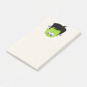 Cute Green Frankenstein Monster face Halloween Post-it® Notes (Schuin)