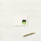 Cute Green Frankenstein Monster face Halloween Post-it® Notes (Op bureau)