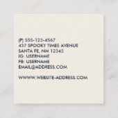 Cute Green Frankenstein Monster face Halloween Vierkante Visitekaartje (Achterkant)