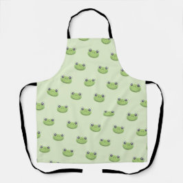 Cute Green Frog | All-Over Print Schort