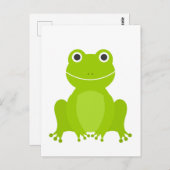 Cute green frog briefkaart (Voorkant / Achterkant)