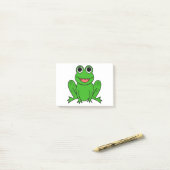 Cute Green Frog Cartoon Post-it® Notes (Op bureau)