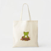 Cute Green Frog Design Canvas tas (Voorkant)