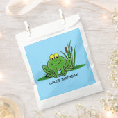 Cute Green Frog Design Favor Bag Bedankzakje (Geknipt)