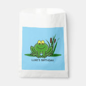 Cute Green Frog Design Favor Bag Bedankzakje (Voorkant)