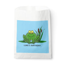 Cute Green Frog Design Favor Bag