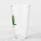 Cute Green Frog Design Glass Tumbler (Links)
